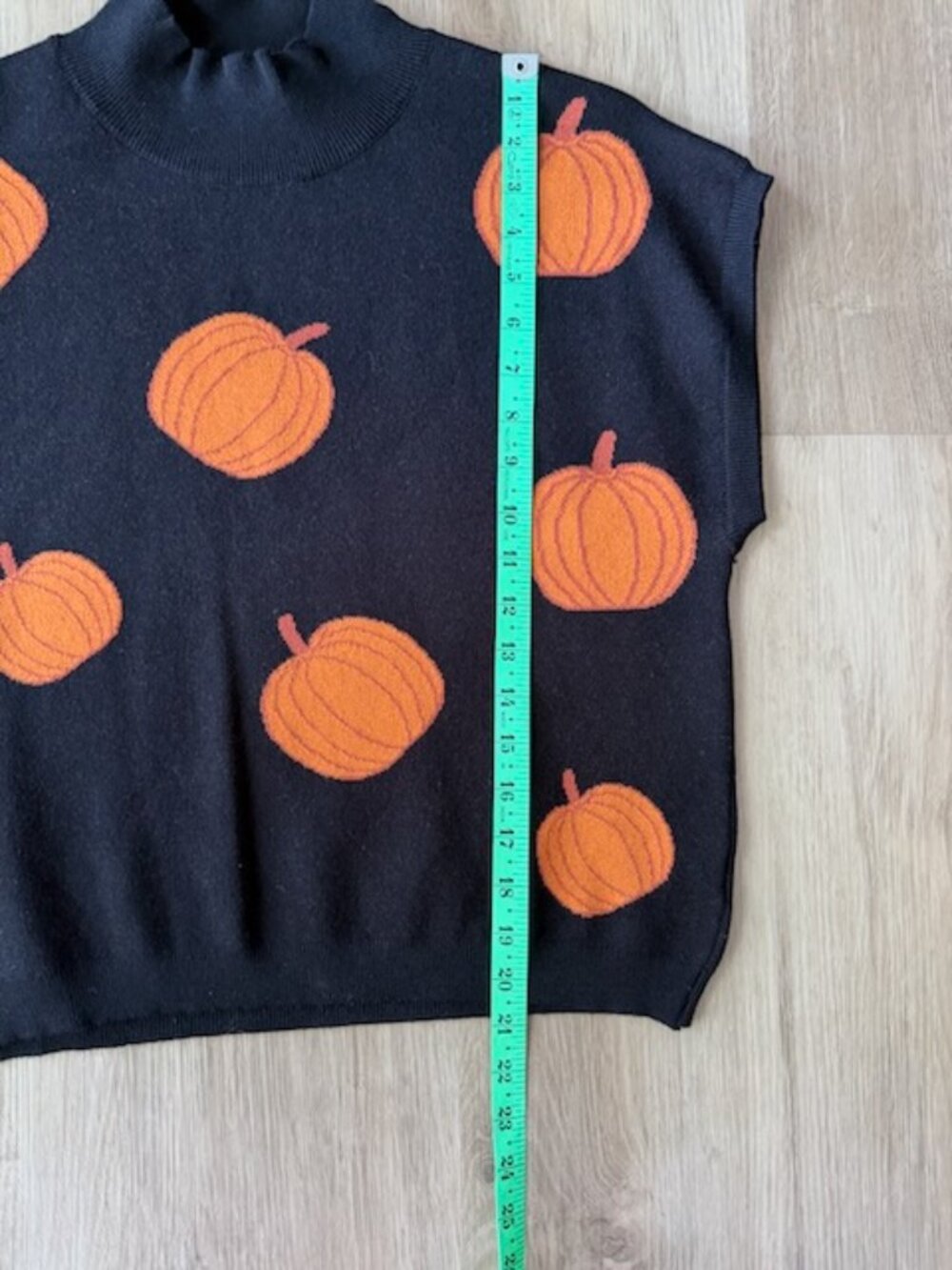 Shop The Mint Pumpkin Sweater Vest S Black - Picture 6 of 8